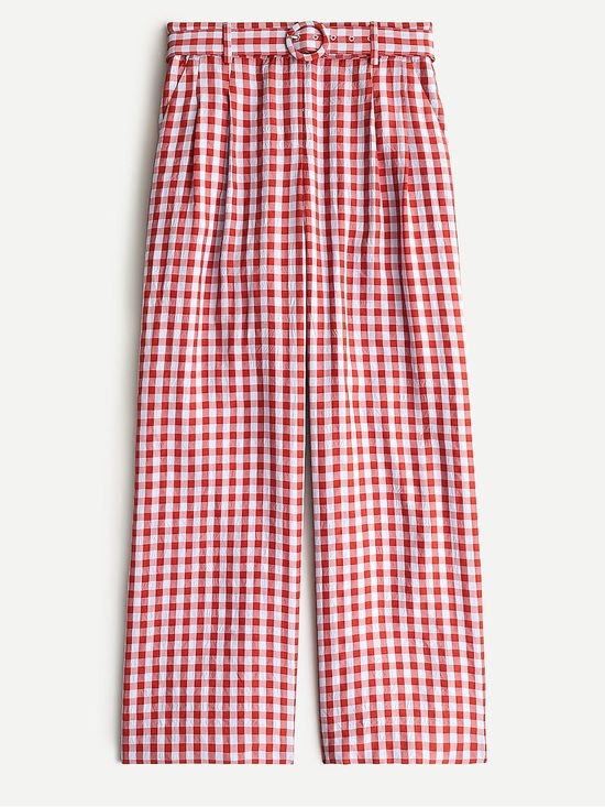J. Crew Pants - J.Crew Wide-leg pant in drapey gingham 4